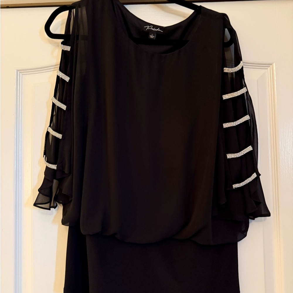 Elegant Black Cold Shoulder top